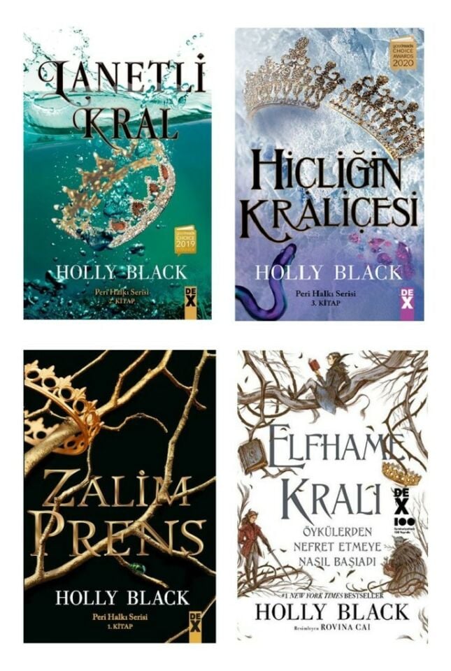 Holly Black Peri Halkı Serisi 4 Kitap (Elfhame Kralı - Hiçliğin Kraliçesi - Lanetli Kral - Zalim Prens)