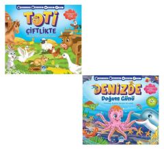 İnterakti̇f Pedagog Onaylı Hi̇kaye Seti 2 Kitap Denizde Doğum Günü + Toti Çiftlikte