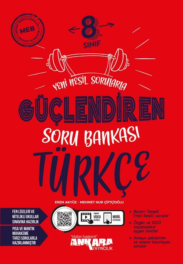 Ankara 8. Sınıf Güçlendiren Türkçe Soru Bankası