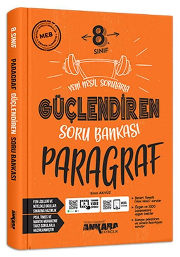 Ankara 8. Sınıf Paragraf Güçlendiren Soru Bankası