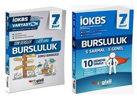 Gizli 7. Sınıf Tüm Dersler Bursluluk Soru Bankası + Bursluluk Deneme Sınavı (2 Kitap)