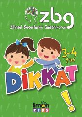ZBG Zihinsel Becerilerimi Geliştiriyorum 3 - 4 Yaş Dikkat