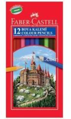 Faber Castell Karton Kuru Boya Kalemi 12 Renk Tam Boy