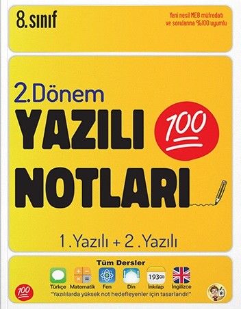 Tonguç 8. Sınıf Yazılı Notları 2. Dönem 1 ve 2. Yazılı