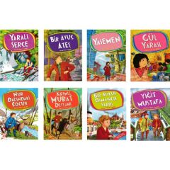Hasan Nail Canat 8 Kitap Set (Bir Küçük Osmancık Vardı- Yaralı Serçe- Bir Avuç Ateş- Yasemen- Gül Yarası- Nur Dağındaki Çocuk- Kırımlı Murat Destanı- Yiğit Mustafa)