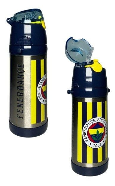 Fenerbahçe Lisanslı Çubuklu Çelik Matara Suluk 500 ml