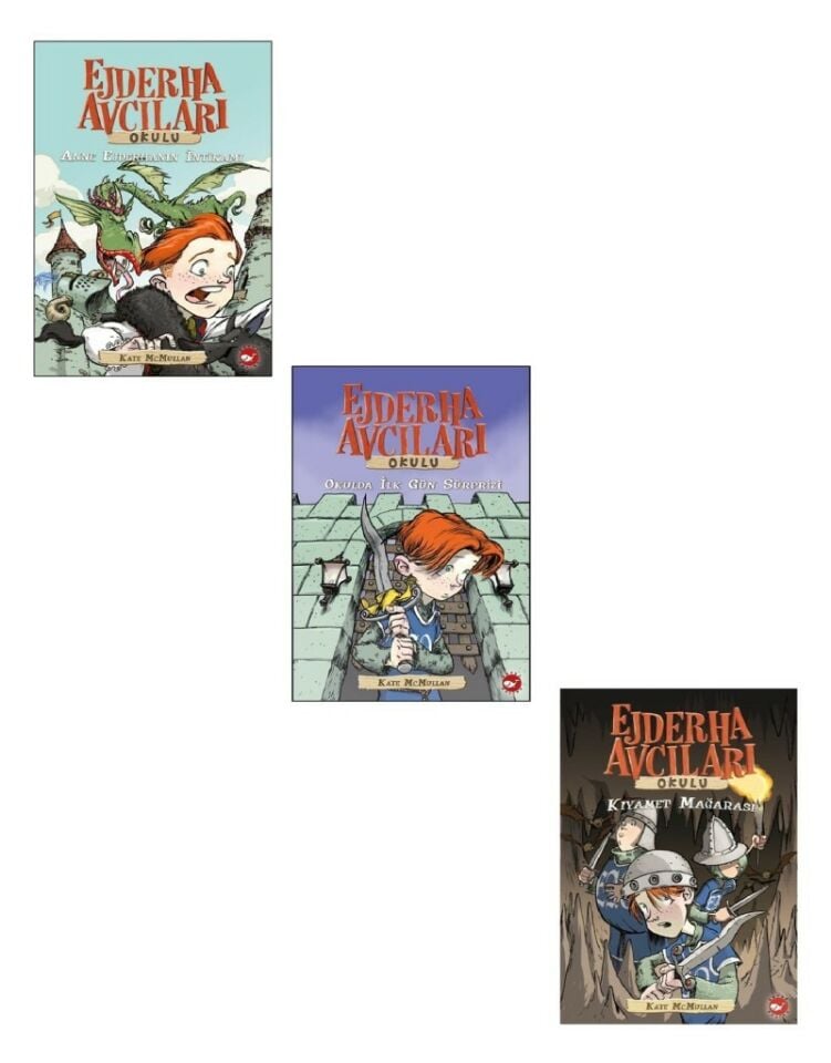Ejderha Avcıları Okulu Seti 3 Kitap (Kıyamet Mağarası + Okulda İlk Gün Süprizi + Anne Ejderhanın İntikamı)