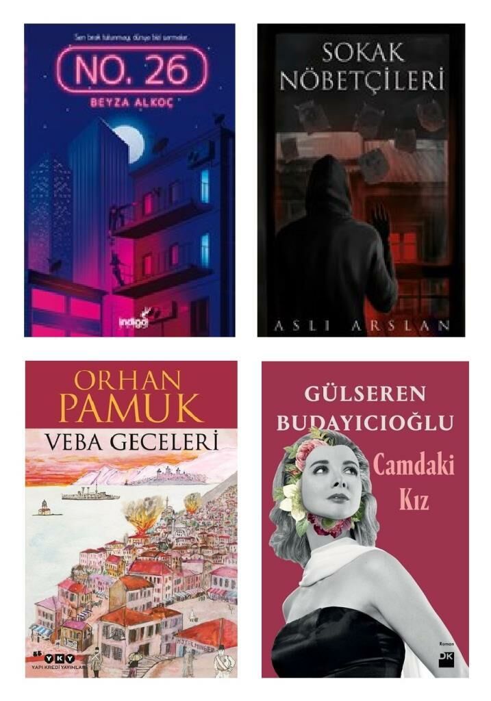 Camdaki Kız + Veba Geceleri + No. 26 + Sokak Nöbetçileri (4 Kitap)