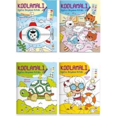 Kodlamalı Eğitici Boyama Seti 4 Kitap