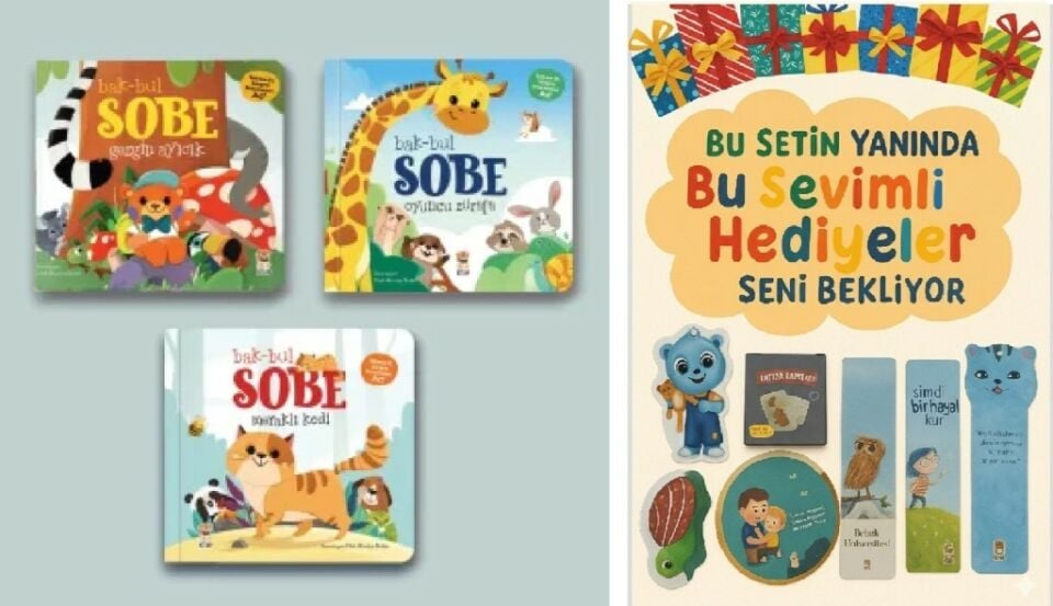 Bak Bul Sobe 3 Kitap (Gezgin Ayıcık + Oyuncu Zürafa + Meraklı Kedi)