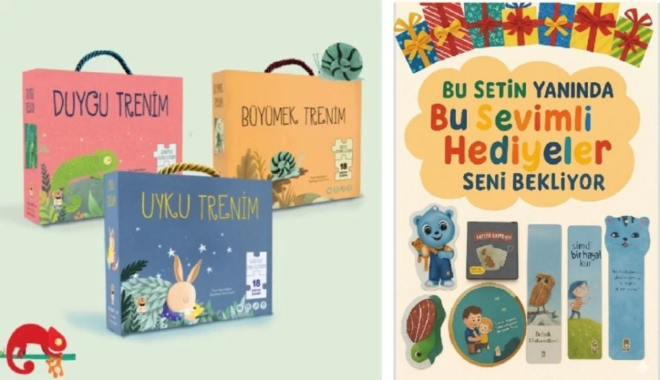 Kutulu Puzzle + Kitap Seti 3 lü (Büyümek Trenim + Duygu Trenim + Uyku Trenim)