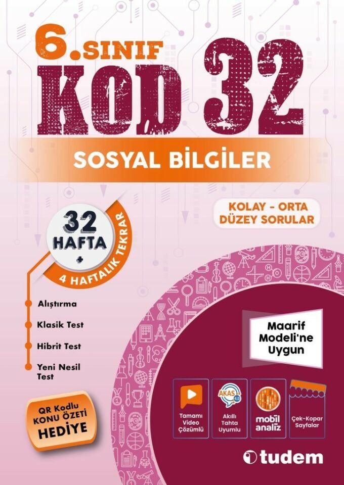 Tudem 6. Sınıf Sosyal Bilgiler Kod 32