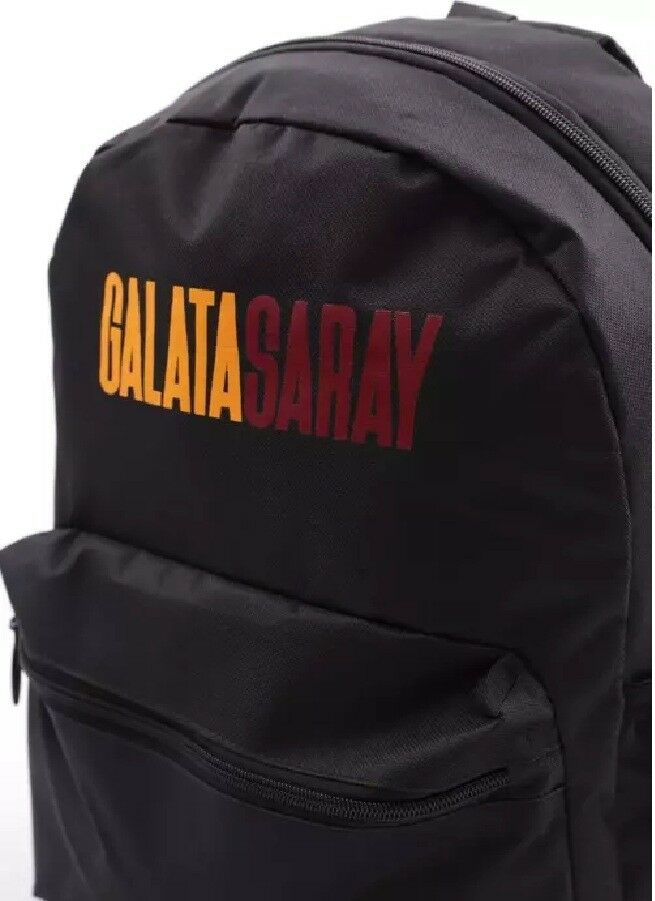 Galatasaray Sarı Kırmızı Baskı Siyah Sırt Çantası
