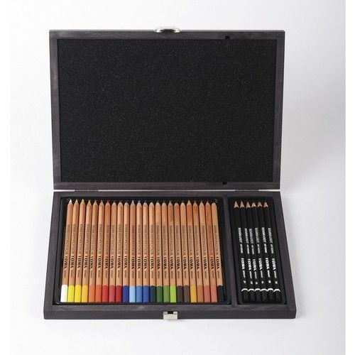 Lyra Rembrandt 30 Parça Polycolor & Art Design Ahşap Kutu Yeni