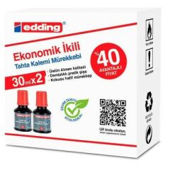 Edding Tahta Kalemi Mürekkebi Kırmızı 30 ml (2 Adet)