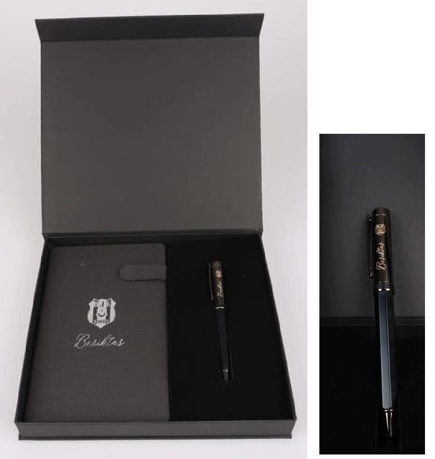 Beşiktaş Orjinal isanslı Premıum Defter+Tükenmez Kalem Set