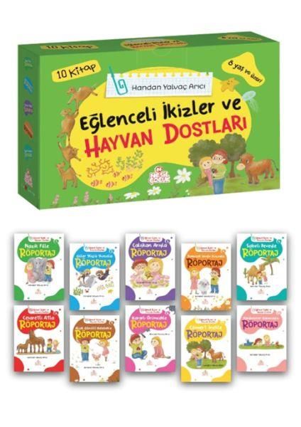 Bıcırık 4. Sınıf  Eğlenceli İkizler ve Hayvan Dostları Hikaye Seti 10 Kitap
