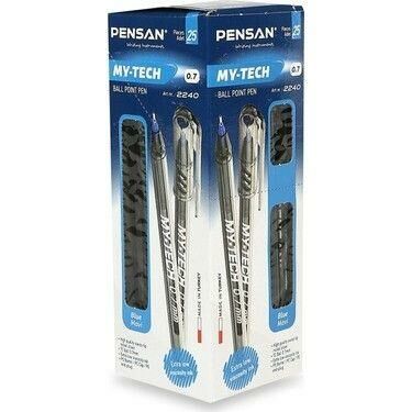 Pensan My-Tech Tükenmez Kalem İğne Uç Siyah 0.7 (25 Adet)
