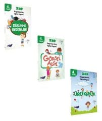Binot 4. Sınıf Zep Set 3 Kitap (Görsel Algı - Düşünme Becerileri - Üretkenlik)