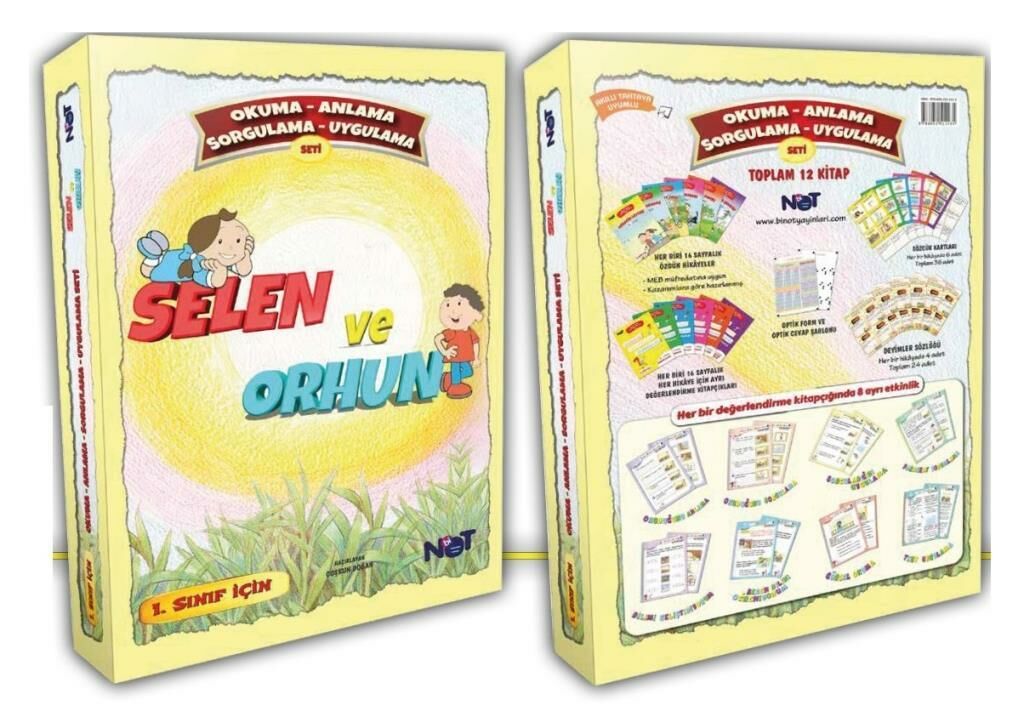 Binot 1. Sınıf Okuma Anlama Sorgulama Uygulama Seti 12 Kitap