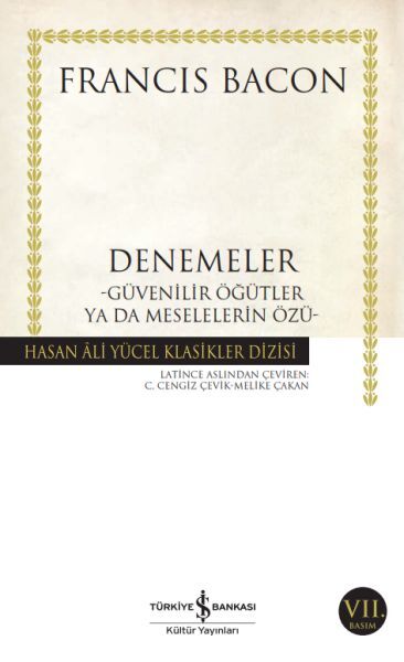 Denemeler-Güvenilir Öğütler Ya Da ... (K.Kapak) FRANCIS BACON
