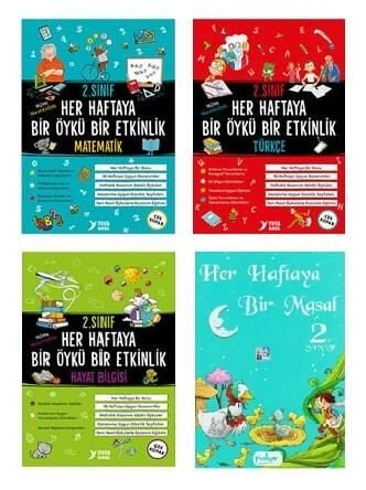 Yuva 2. Sınıf Her Haftaya Bir Öykü Bir Etkinlik Bir Masal Seti 4 Kitap (Matematik-Hayat Bilgisi-Türkçe-Masal)