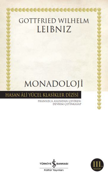 Monadoloji (K.Kapak) GOTTFRIED WILHELM LEIBNIZ