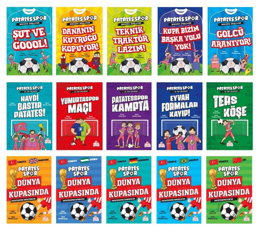 Yusuf Asal Patatesspor Serisi 15 Kitap (Ve Top Ağlarda + Macera Başlıyor + Dünya Kupasında)