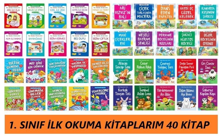 1. Sınıf İlk Okuma Kitaplarım Hikaye Seti (40 Kitap)