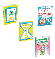 5 Renk 2. Sınıf Tüm Dersler Soru Bankası + Yaprak Test + Bulmaca + Anlıyorsun Değil mi(4 Kitap)