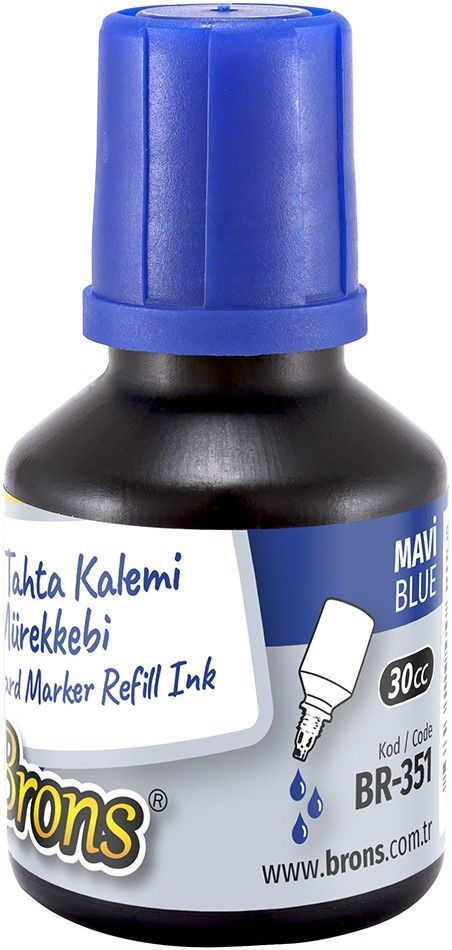 Brons Tahta Kalemi Mürekkebi Mavi 30 ml