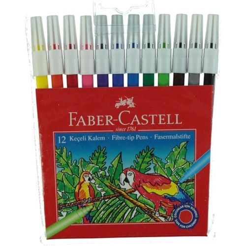 Faber Castell Keçeli Kalem 12 Renk Yıkanabilir