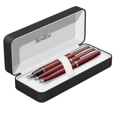 Scrikss 33 Kalem Seti 3 lü Bordo (Versatil - Dolmakalem - Tükenmez)