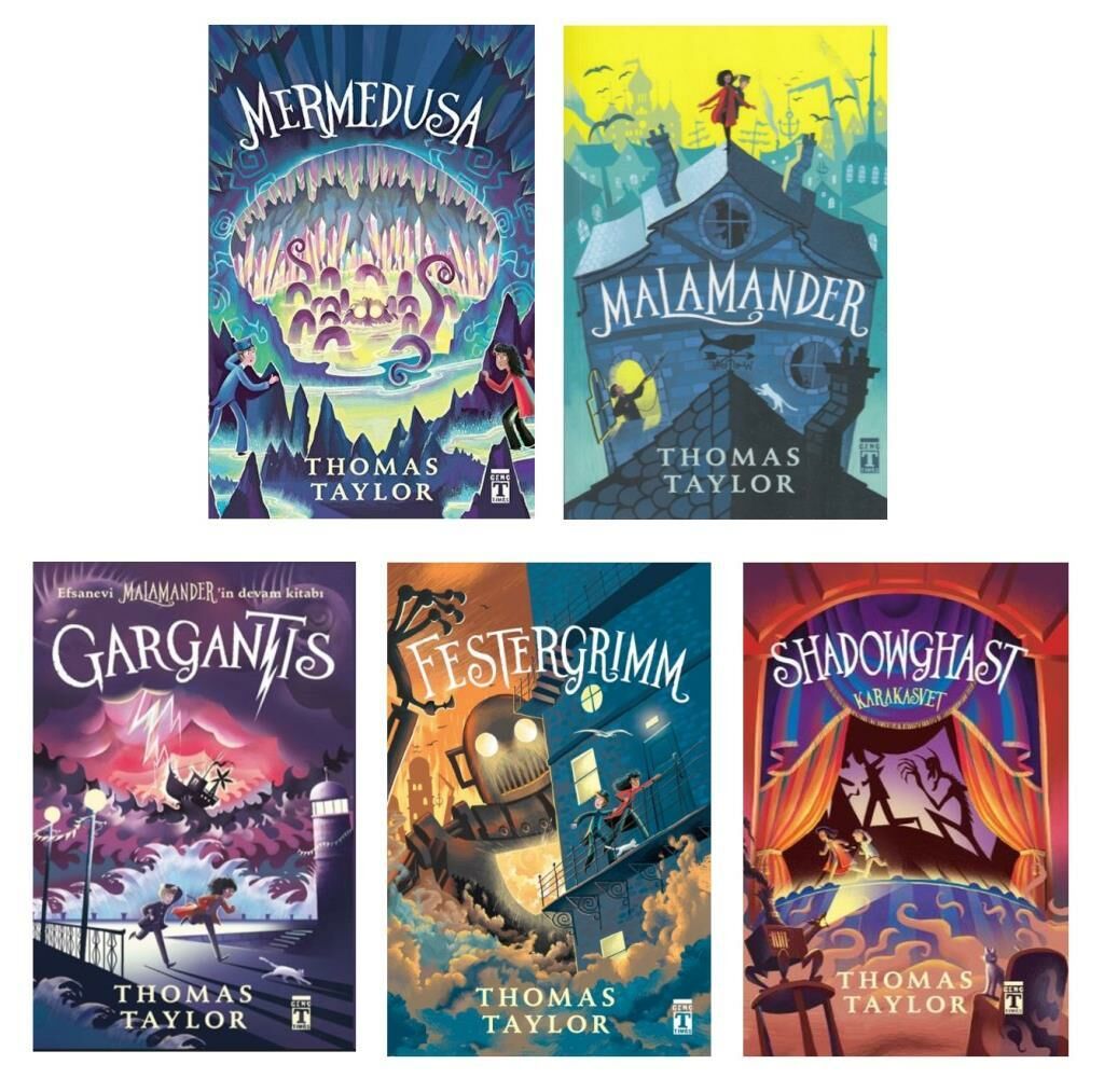 Thomas Taylor Seti 5 Kitap (Festergrimm + Malamander + Shadowghast + Gargantis + Mermedusa)