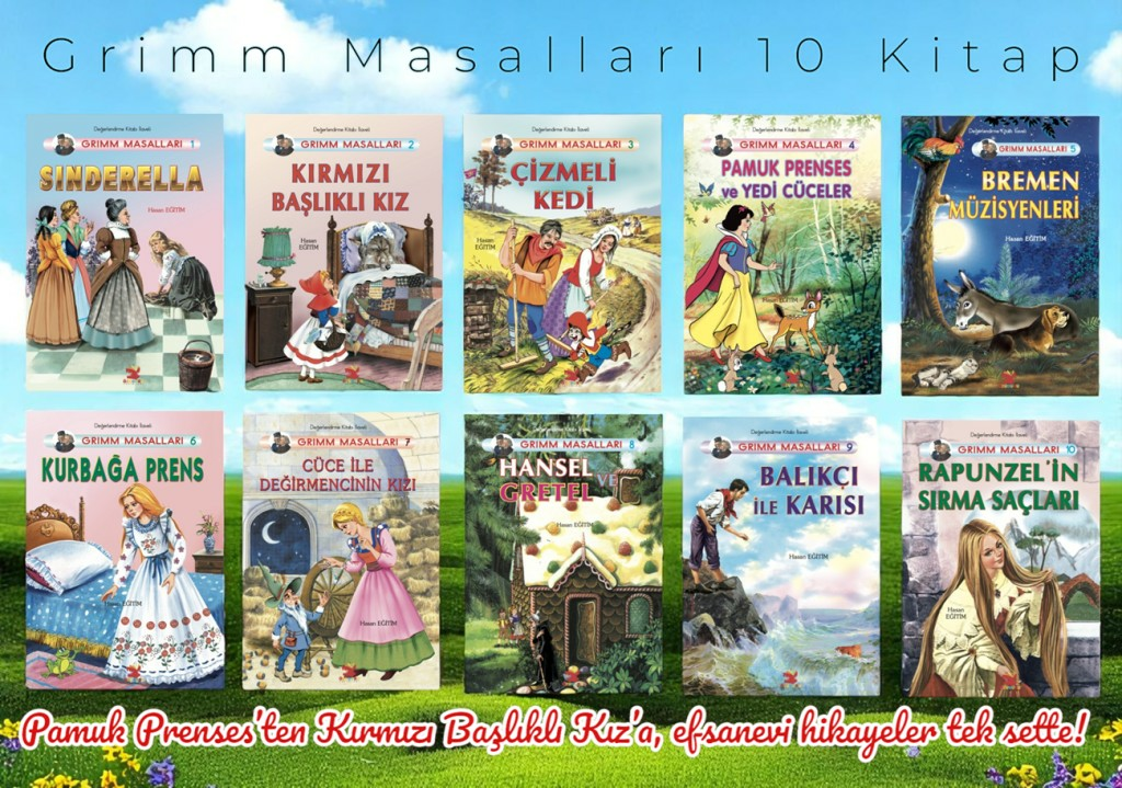 1. Sınıf Grimm Masalları 10 Kitap Set