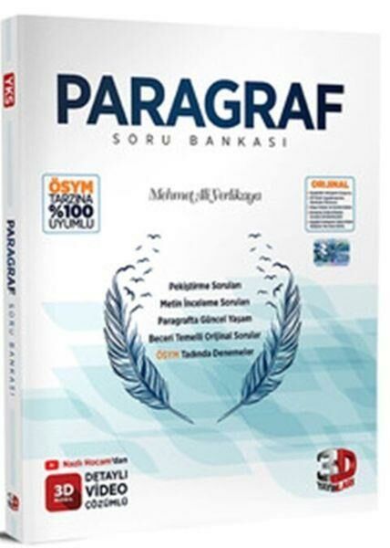 3D TYT Paragraf Tamamı Video Çözümlü Soru Bankası