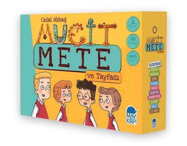 Mavi Kirpi 3. Sınıf Mucit Mete ve Tayfası Hikaye Seti 10 Kitap
