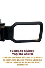 Galatasaray Çelik Termos Bardaklı Kapak Siyah 650 Ml