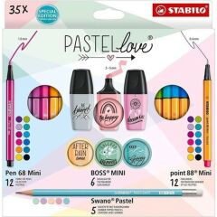 Stabilo Fosforlu Kalem Pastellove Mini Set 35 Li EO77/5 9 / Stabilo