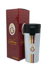 Galatasaray Lisanslı Çift Katlı Paslanmaz Çelik Termos Mug 8 Saat Sıcak Soğuk Hediye Kutulu 400ml