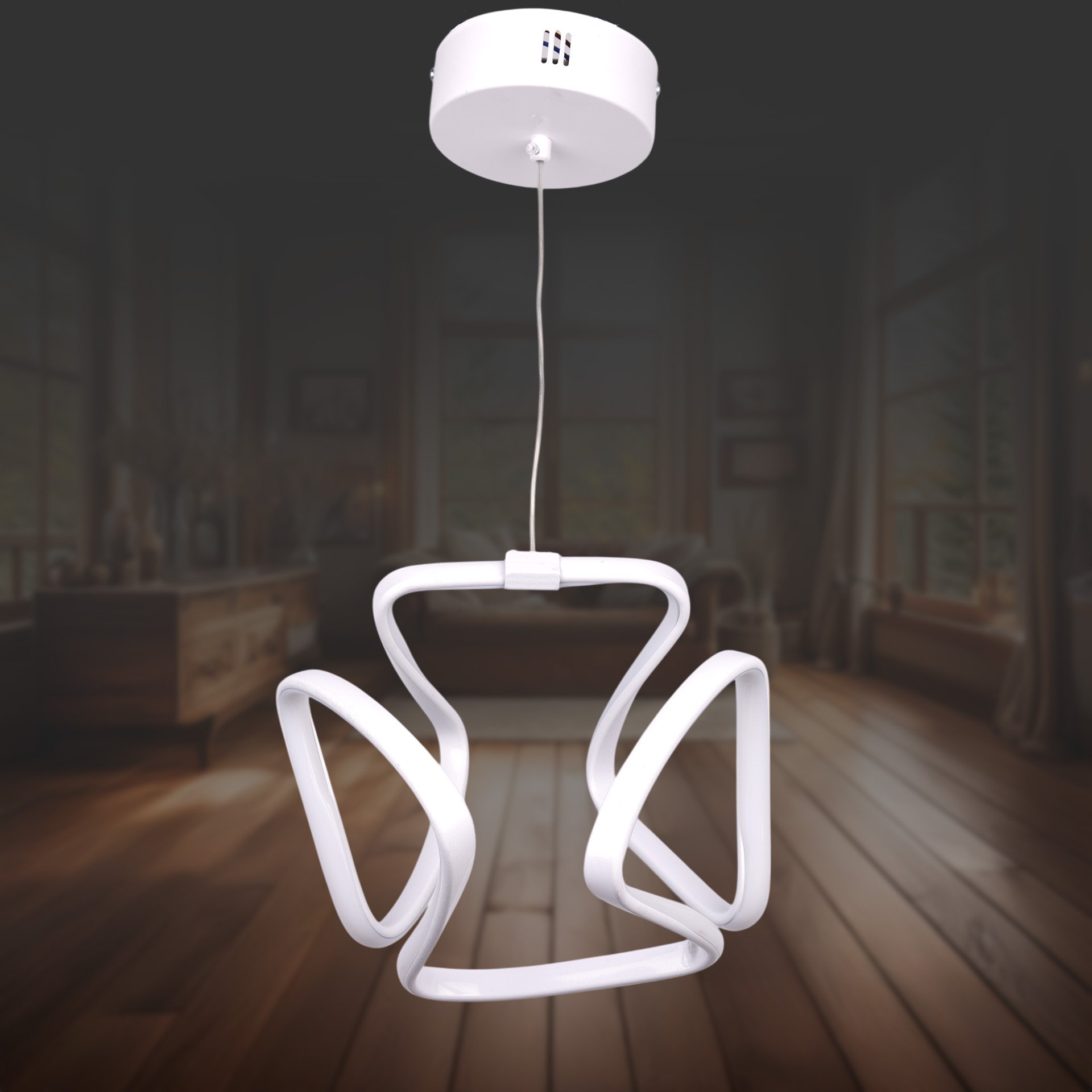 Küp Beyaz Led Avize