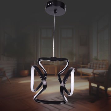 Küp Siyah Led Avize