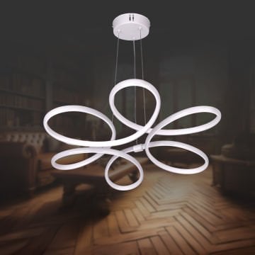 Papatya Büyük Beyaz Led Avize