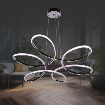 Papatya Krom Led Avize