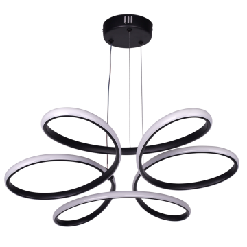 Papatya Büyük Siyah Led Avize