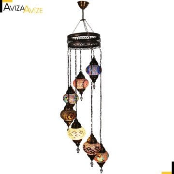 Aviza Avize MOZAİK 7'li SARKIT AVİZE