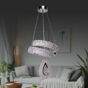 A3406-1 Krom Led Avize