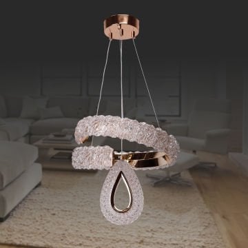 A3406-1 Altın Led Avize