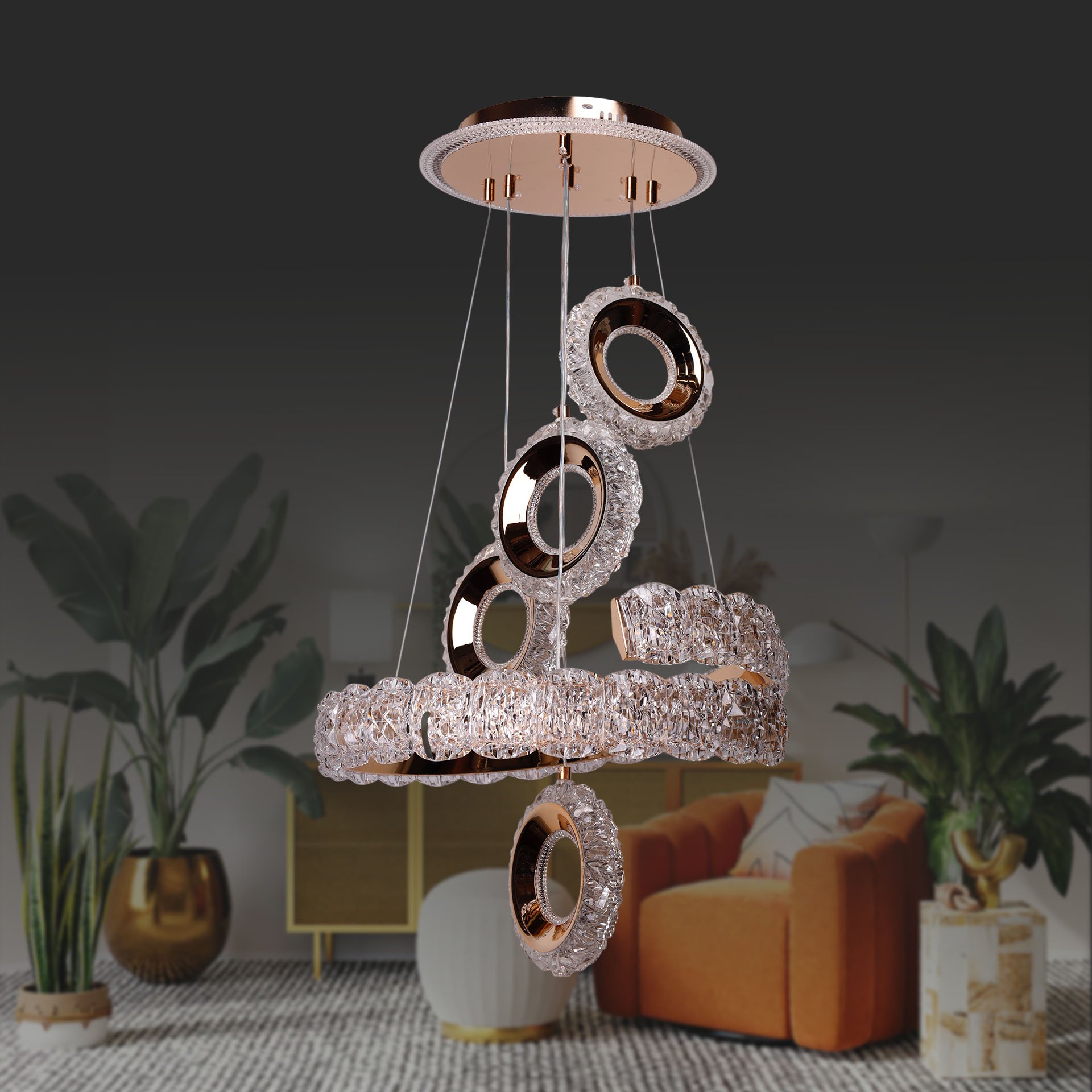 A3402-4 Altın Led Avize