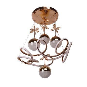 Palmiye Altın 4 Top Led Avize